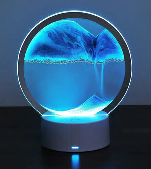 Quicksand Table Lamp with 7 Color USB LED Night Light